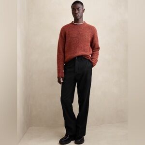 NWT! Banana Republic Black Italian Melton Officer Pant - Multiple 🩵